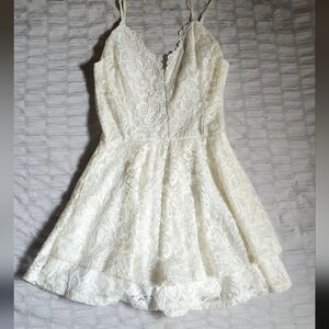 Ivory LACE ROMPER